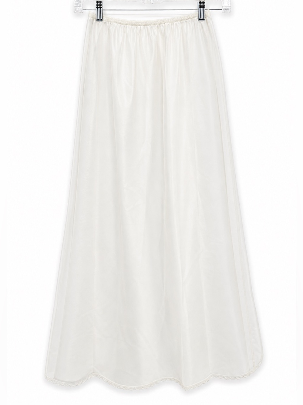 Warner's Vintage White Elastic Slip Skirt Dainty Size Small USA